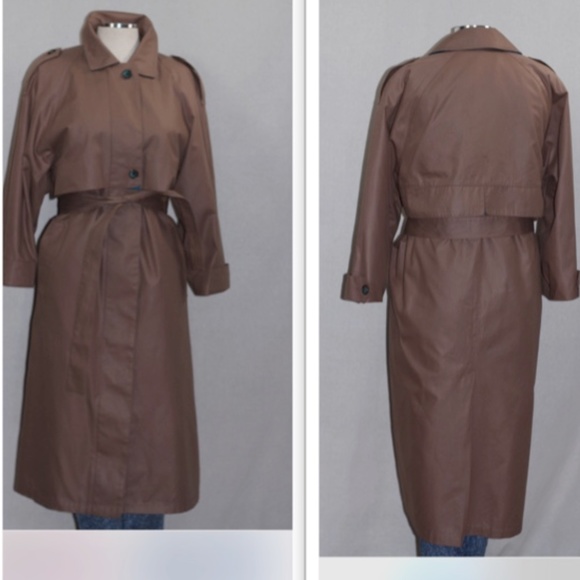 London Fog Double Breasted Trench Coat & Vest - Picture 2 of 16